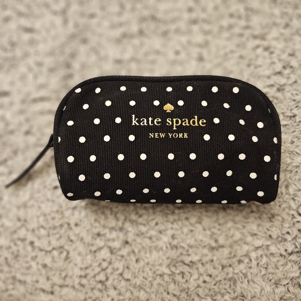 Kate Spade Black Polka Dot Pouch